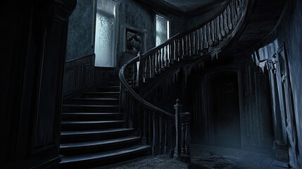 Fototapeta premium Eerie Mansion Interior 