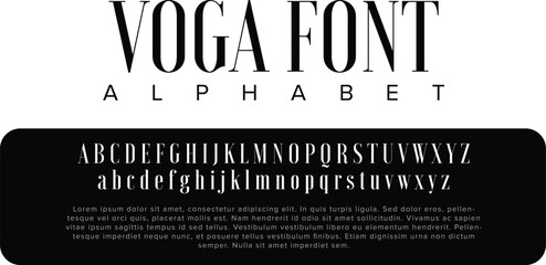 Luxury Voga Stylish alphabet letters font for logo