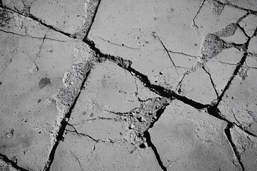 Obraz premium Cracked Surface: A Study of Dryness and Fragility