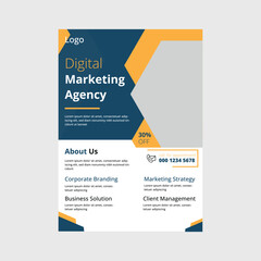 digital marketing flyer design template