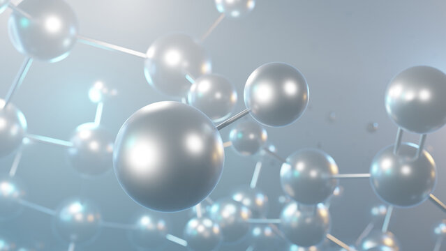 hydrofluoric acid molecular structure, 3d model molecule, solution hydrogen fluoride, structural chemical formula view from a microscope