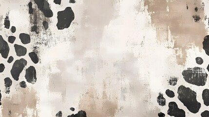 Minimalist animal print pattern with subtle leopard spots neutral colors on a taupe background
