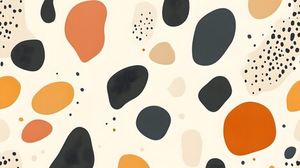 Minimalist animal print pattern with subtle leopard spots neutral colors on a taupe background