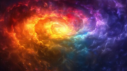 A vibrant cosmic swirl of colors in the depths of space showcasing the beauty of nebulae and stardust during a celestial event