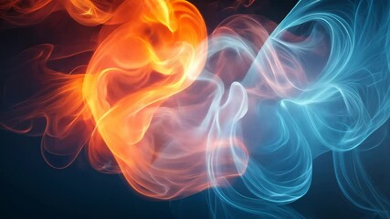 Abstract Fire and Ice: A Dance of Opposites