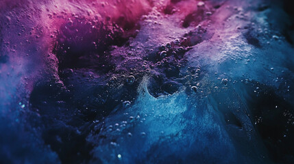 Fototapeta premium Colorful abstract bubbles creating a textured background in vibrant cosmic hues at night