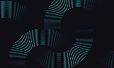 Abstract blue shining geometric lines modern blue circle line pattern. Suitable for covers, banners, brochures, banners