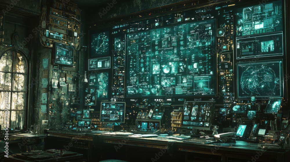 Poster exploring the digital fortress quantum display array in a neural network environment