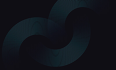 Abstract blue shining geometric lines modern blue circle line pattern. Suitable for covers, banners, brochures, banners