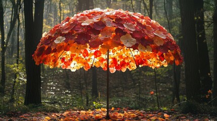 Floral Canopy Umbrella, vibrant petals create a whimsical shelter, enchanting design, perfect for outdoor gatherings and celebrations