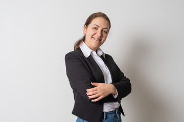 Closeup Ceramic and Metal Brackets on the Teeth