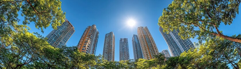 Obraz premium Creating environmental harmony a tiny planet perspective on urban balance in nature