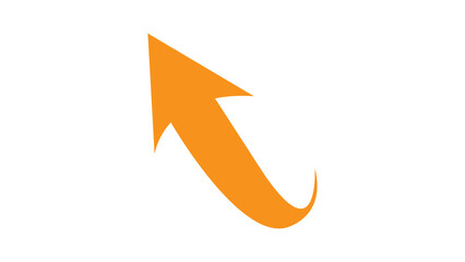 orange curve arrow icon