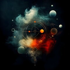 Visually Captivating of the Unseen Molecular Universe and Quantum Realms Dynamic Energy Flows Subtle Bonds and Futuristic Geometric Compositions with Luminous Colors and Glowing Effects