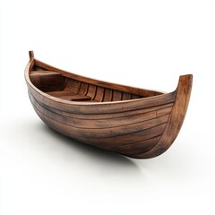 3D render asset of boat wooden isolated on white background