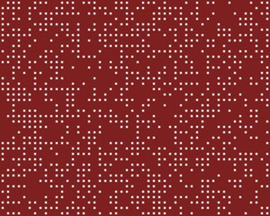 This image showcases a pattern of small white squares scattered uniformly across a dark red background. The style is minimalist and could work well for backgrounds, wallpapers, or as a subtle digital 