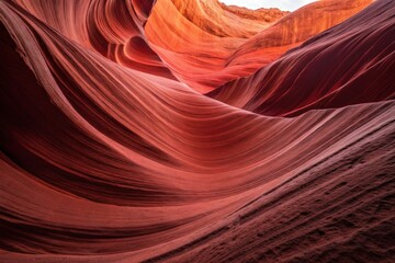 Abstract Red Color Flow Wave Texture - Drone Photography Background for Creative Projects