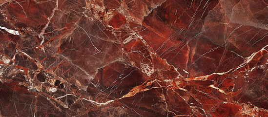 Rich auburn marble texture with deep red and brown veins, perfect for a warm and inviting atmosphere