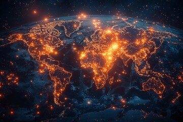Enhancing global business infrastructure through illuminated networking strategies worldwide webinar digital landscape professional insight connectivity concept