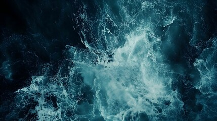 Fototapeta premium Powerful ocean waves crashing against each other during a stormy day at sea