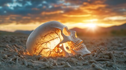 In the story of the valley of dry bones from the book of Ezekiel in the Bible, the prophet Ezekiel is taken to a valley filled with the bones of the dead, which have been there for a long time