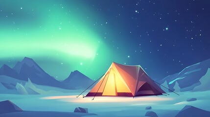 Camping Under the Northern Lights