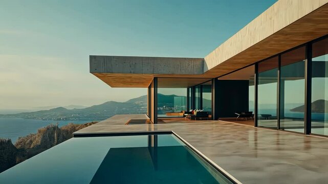 Modern Home with Infinity Pool overlooking the Sea