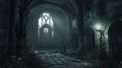 Obraz premium Spectral Graveyard Interior 
