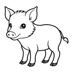  A cute baby wild boar 