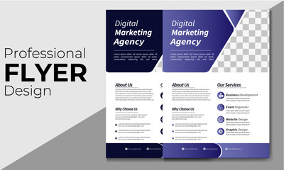 Creative Minimalist Corporate Business Flyer Template with Multiple colour variation 