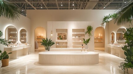 Stylish beauty salon interior.