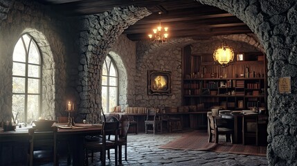 Fototapeta premium Stone House Interior 