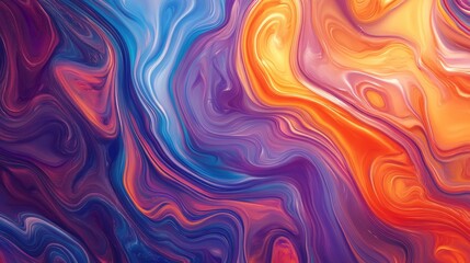 Fototapeta premium Abstract Swirling Fluid Art with Vibrant Colors