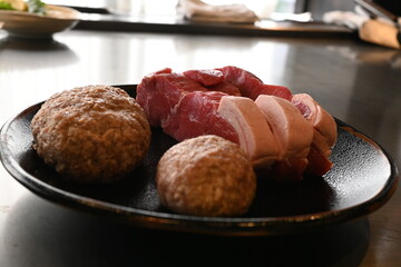 beef hamburg stake dinner teppanyaki