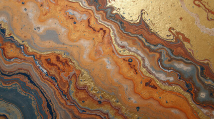 Luxurious Abstract Marble Texture with Golden Flake Accents – Vibrant Blue and Red Decorative Backgrounds for Artistic Elegance