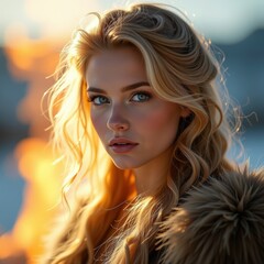 Fototapeta premium Ritratto di una bellissima donna del nord