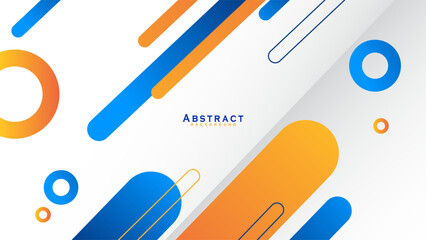 blue and orange background. dynamic gradient curve composition for business concept. vector illustration