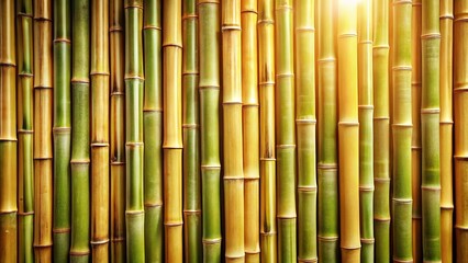 Golden and Green Bamboo Stalks A Natural Textured Background