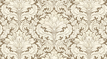 damask seamless wallpaper pattern luxury beige