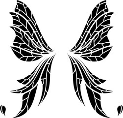 Fairy wings silhouette vector