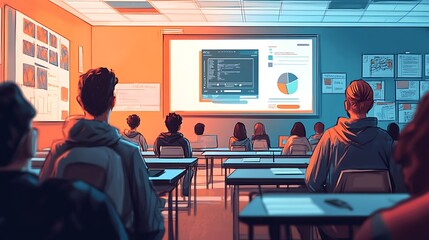 Interactive coding class school educational presentation classroom engaging learning