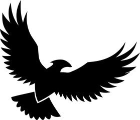 Vector graphic of eagle icon. Eagle logo. Line drawing. Great for car stickers, motorbikes, and t-shirts. Transparent background