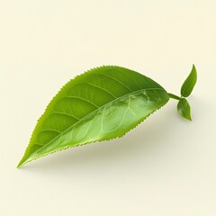 Obraz premium realistic super high definition close up of green tea leaf .generative ai
