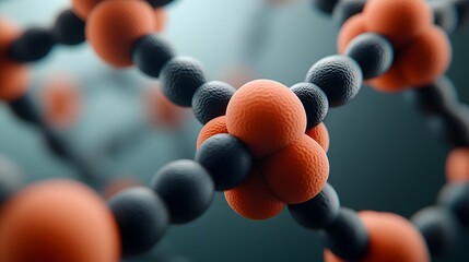 Captivating and enigmatic of the hidden geometry within a complex chemical structure showcasing the intricate molecular lattices and interwoven patterns