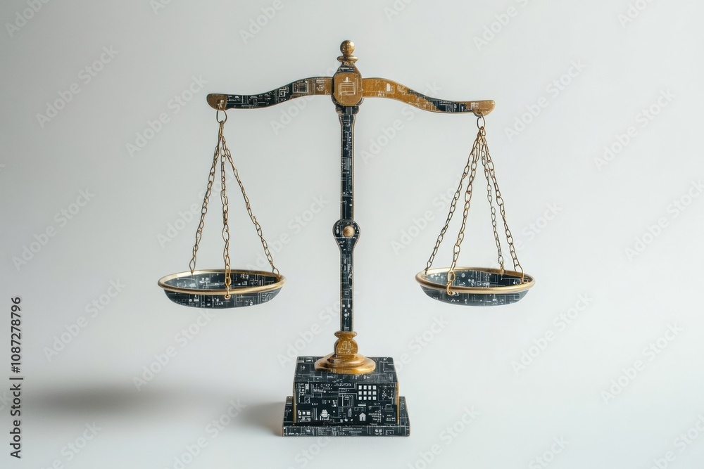 Leinwandbilder this balance scale features artistic details and is positioned on a clear surface, emphasizing its h