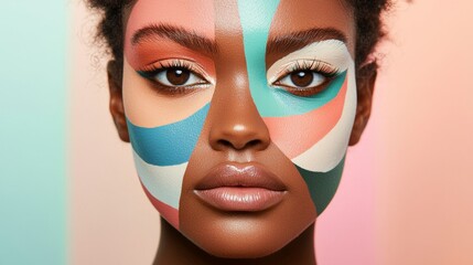 Bold Beauty, Abstract Makeup, Striking Gaze