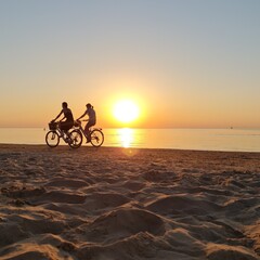 Bycicle ride by the seashore