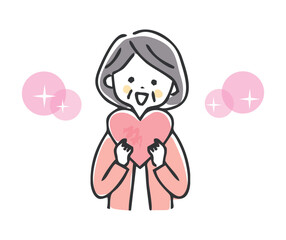 安心や気持ちのイメージイラスト