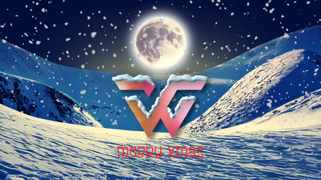 Snowy 3D Mountain Winter Logo Reveal 71 1:1 16:9 9:16