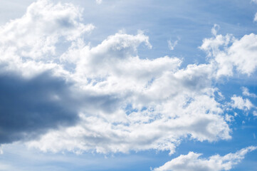 Blue sky, natural vast blue sky landscape, panoramic view of blue sky in the evening